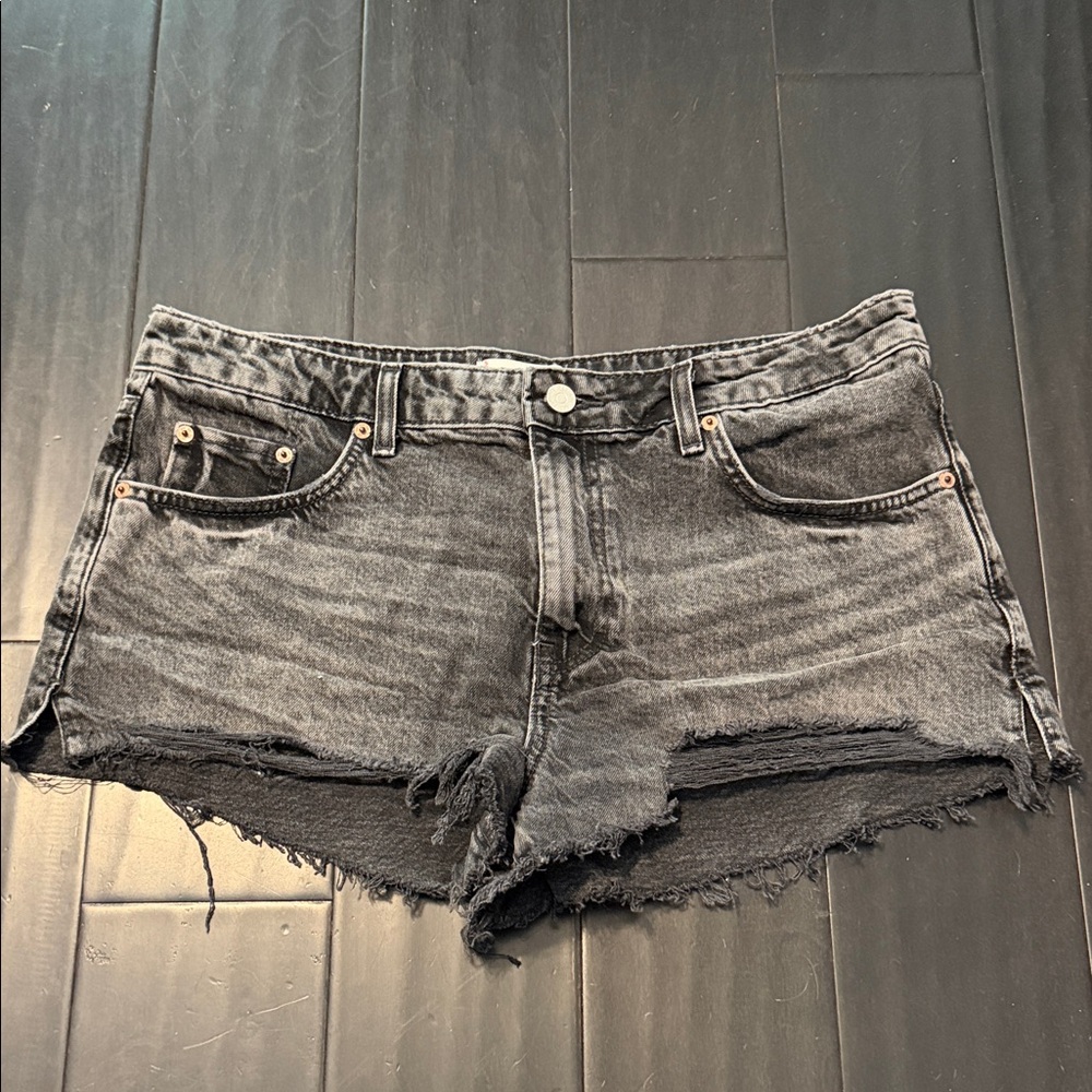 BDG Black Washed Shorts